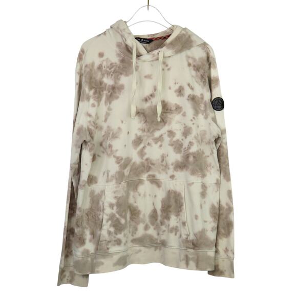 Alpine Design Beige & Cream Tie Dye Hoodie Sweatshirt Medium - Picture 1 of 5